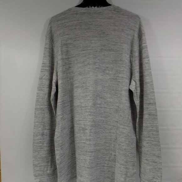 Marc Anthony Grey Heathered Long Sleeve Henley Slim Fit Size XXL - Picture 4 of 6